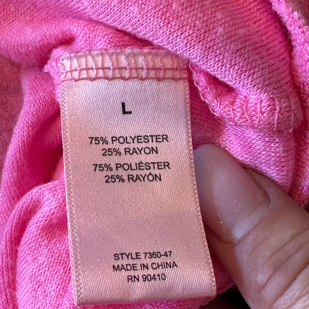 Juicy contour size large pink button down Terri‎ cloth pajama top